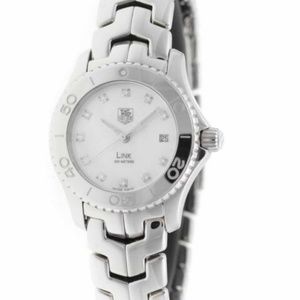 Womens Tag Heuer Link Mother of Pearl Diamond Face